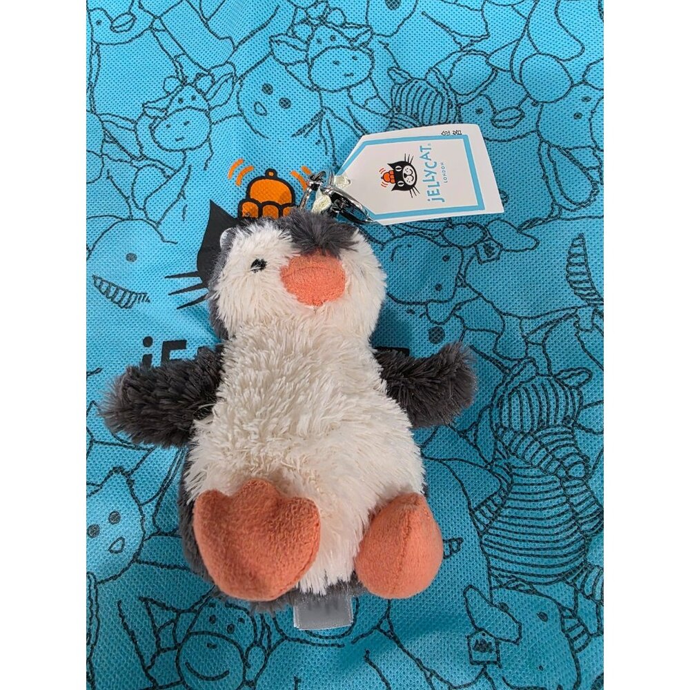 NWT Jellycat Peanut Penguin Bag Charm keychain keyring - Picture 3 of 7